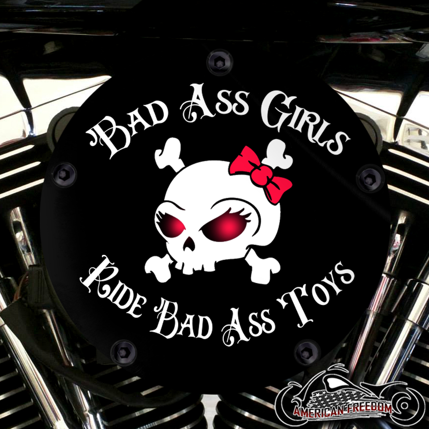 Harley Davidson High Flow Air Cleaner Cover - Bad Ass Red